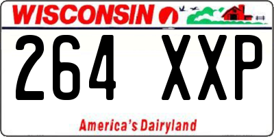 WI license plate 264XXP