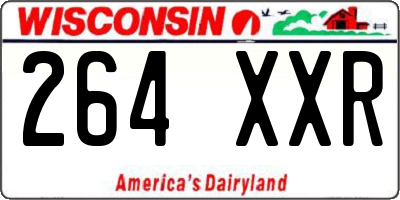 WI license plate 264XXR