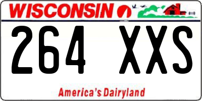 WI license plate 264XXS