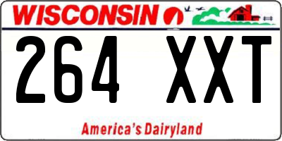 WI license plate 264XXT