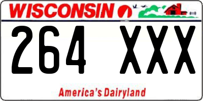 WI license plate 264XXX