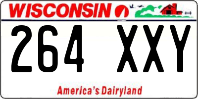 WI license plate 264XXY