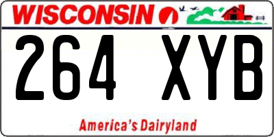 WI license plate 264XYB