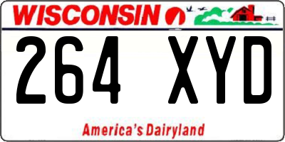 WI license plate 264XYD