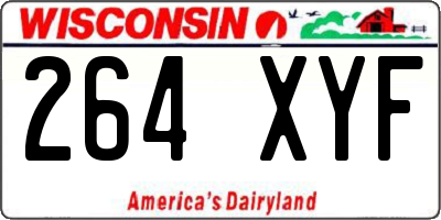 WI license plate 264XYF