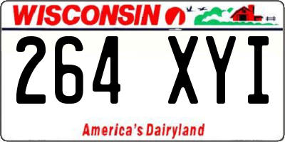 WI license plate 264XYI