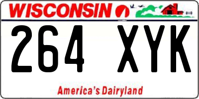 WI license plate 264XYK