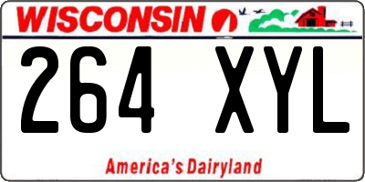 WI license plate 264XYL