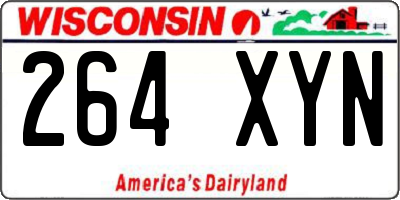 WI license plate 264XYN