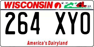 WI license plate 264XYO