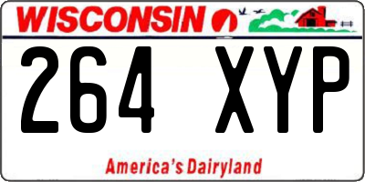 WI license plate 264XYP