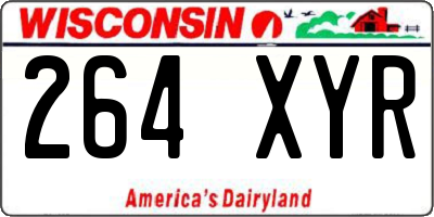 WI license plate 264XYR