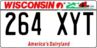 WI license plate 264XYT