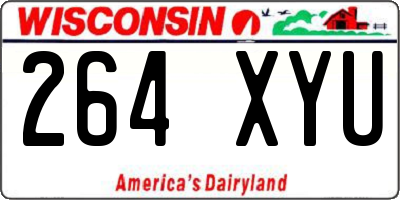 WI license plate 264XYU