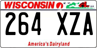 WI license plate 264XZA