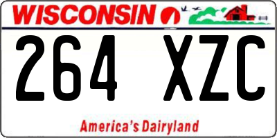 WI license plate 264XZC