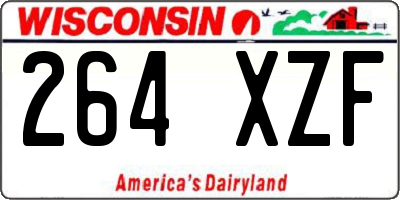 WI license plate 264XZF