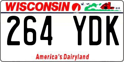 WI license plate 264YDK