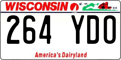 WI license plate 264YDO