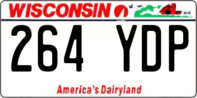 WI license plate 264YDP