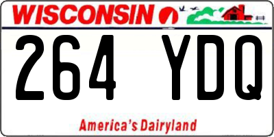 WI license plate 264YDQ