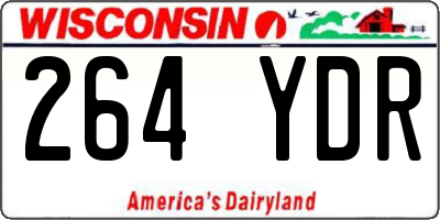 WI license plate 264YDR