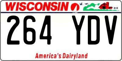 WI license plate 264YDV