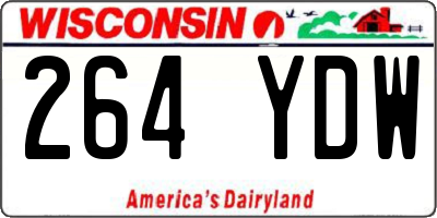 WI license plate 264YDW