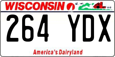 WI license plate 264YDX