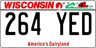 WI license plate 264YED