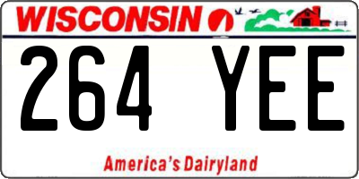 WI license plate 264YEE
