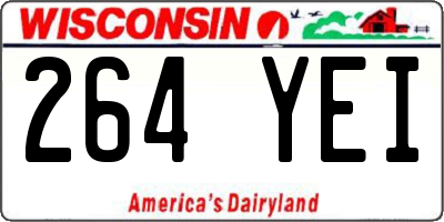 WI license plate 264YEI