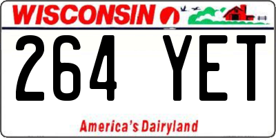 WI license plate 264YET