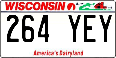 WI license plate 264YEY