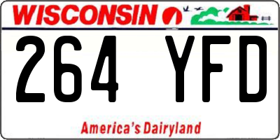 WI license plate 264YFD