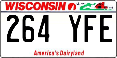 WI license plate 264YFE