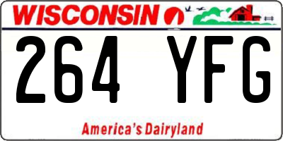 WI license plate 264YFG