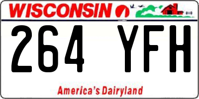 WI license plate 264YFH