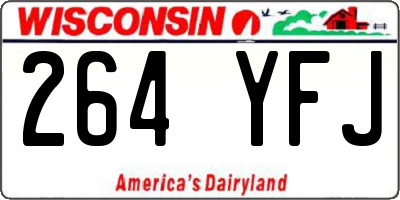 WI license plate 264YFJ