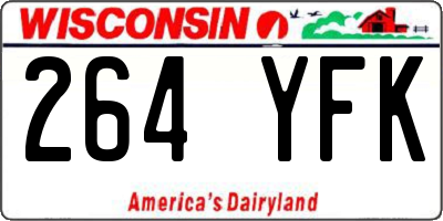 WI license plate 264YFK