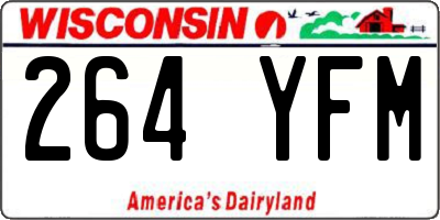 WI license plate 264YFM