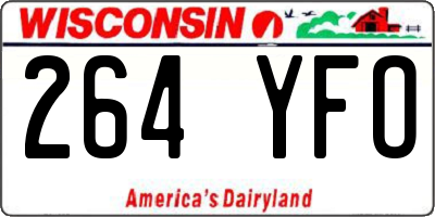 WI license plate 264YFO
