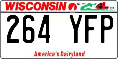 WI license plate 264YFP