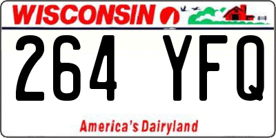 WI license plate 264YFQ