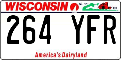 WI license plate 264YFR