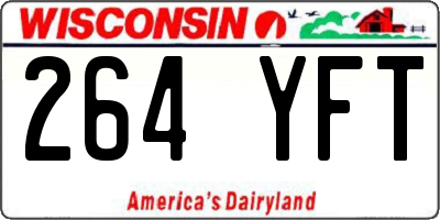 WI license plate 264YFT