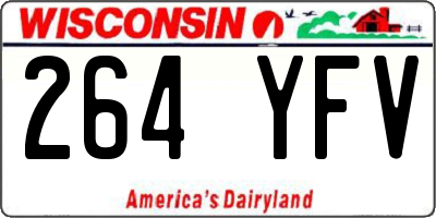 WI license plate 264YFV