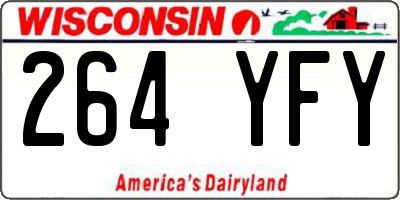 WI license plate 264YFY