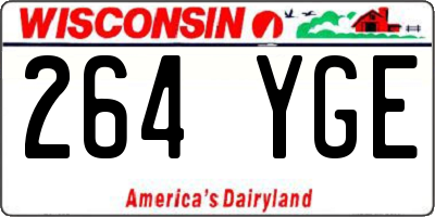 WI license plate 264YGE