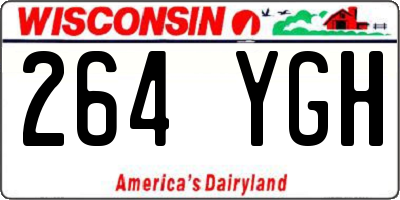 WI license plate 264YGH